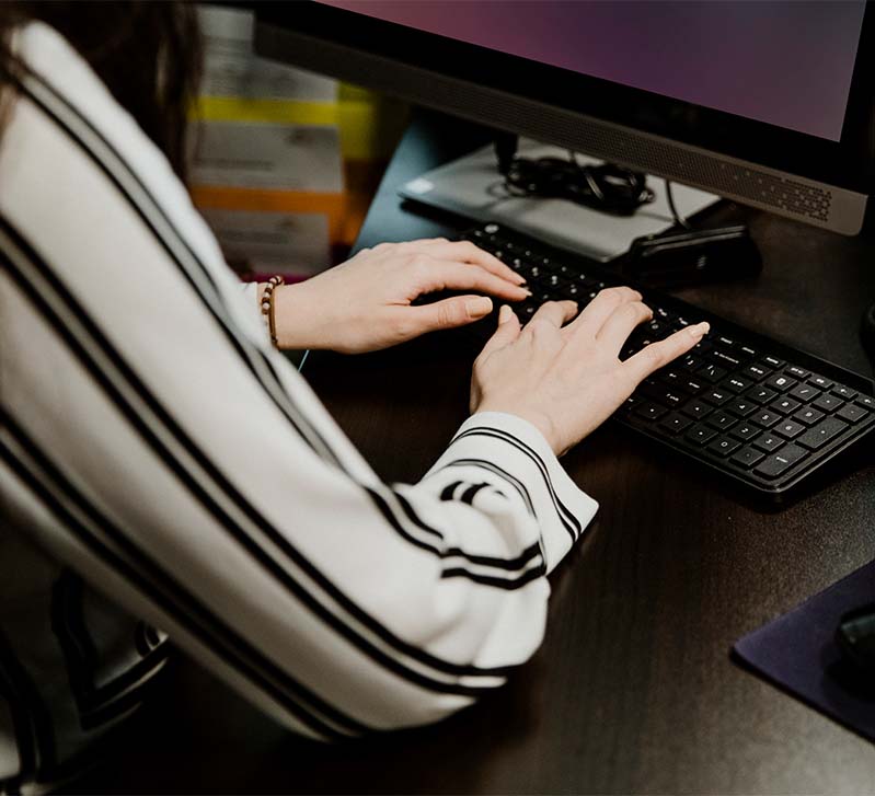 Person on computer